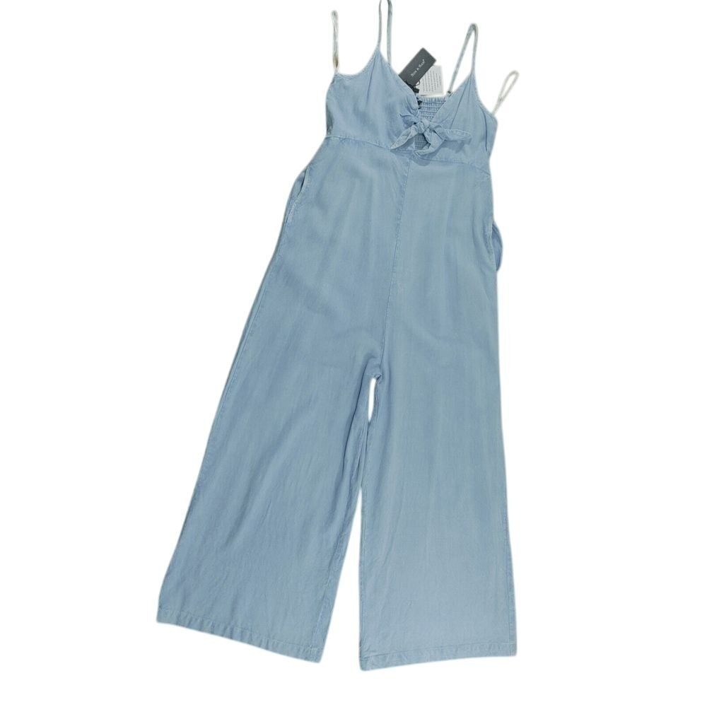 Sim & Sam Women's Jumpsuit Size L Spaghetti‎ Strap Sleeveless Denim Blue
